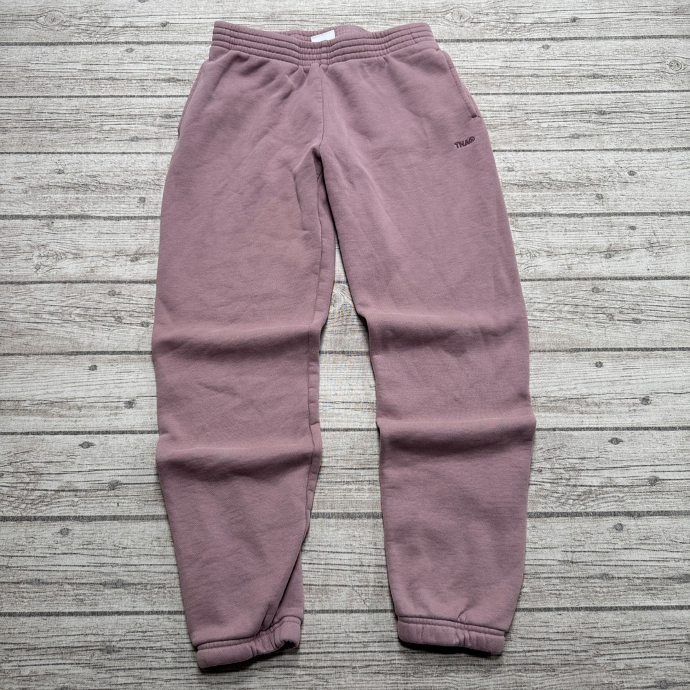 TNA Aritzia Joggers Womens Small Mauve Sweatfleece Cozy Fleece Perfect Fit Comfy